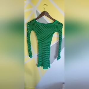 Green fishnets intimate wear